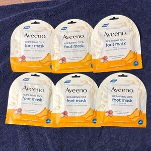 6 NEW Aveeno Repairing CICA Foot Mask Set